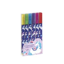 Janod Marqueurs pailletés Dreamland x6* Peinture Par Numéro & Coloriage|Tampons & Papeterie