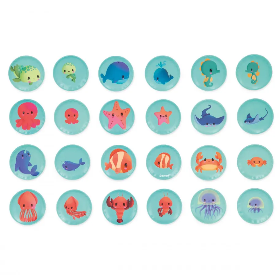 Janod Mémo de Bain Mes Bébés Animaux* Puzzles & Jeux De Mémo Pour Le Bain