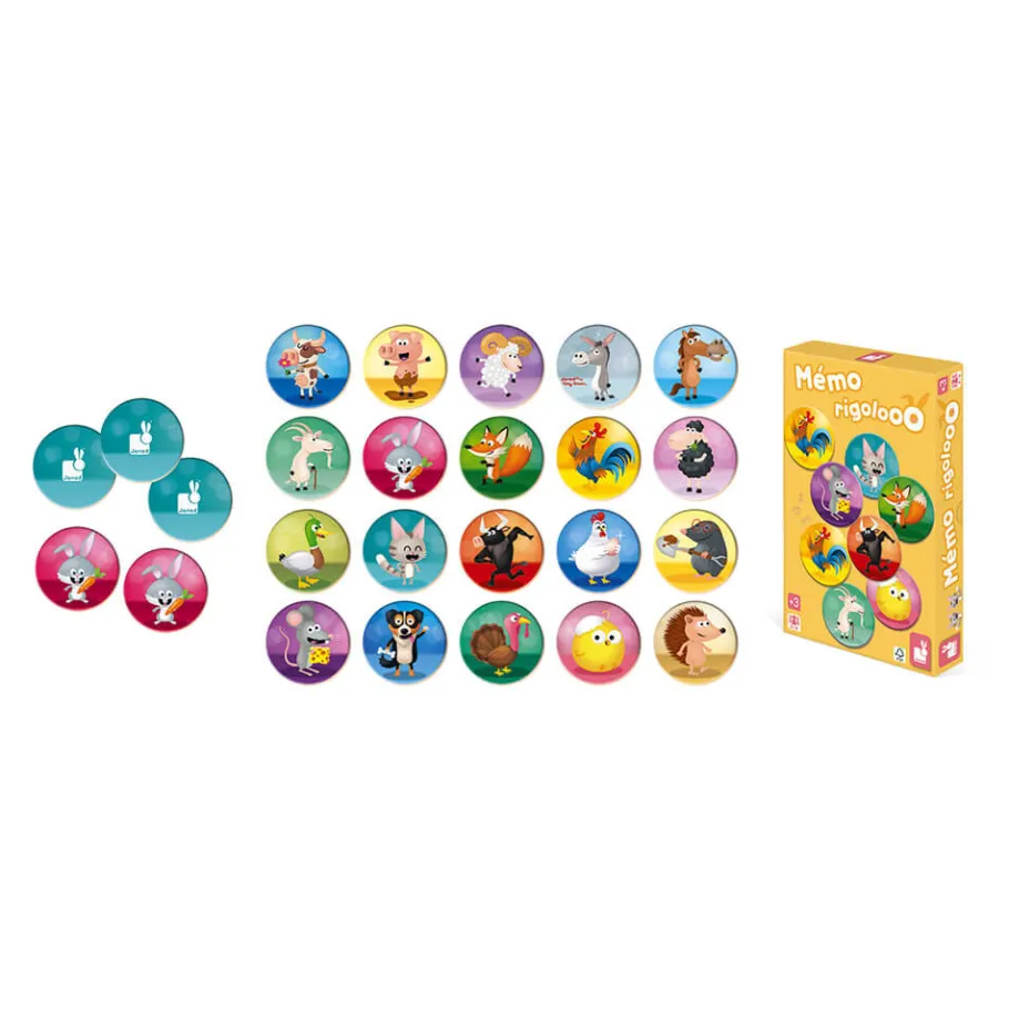Janod Mémo Rigolooo* Jeux De Mémoire & D'Associations