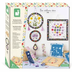 Janod Multiactivités 6 Réalisations avec une Presse à Fleurs* Tampons & Papeterie|Collection "Les Ateliers Déco"