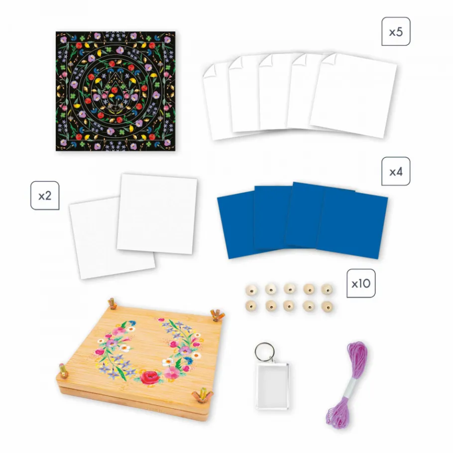 Janod Multiactivités 6 Réalisations avec une Presse à Fleurs* Tampons & Papeterie|Collection "Les Ateliers Déco"