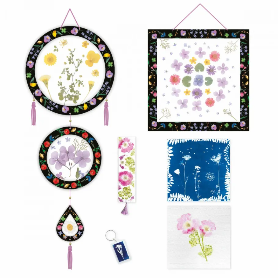 Janod Multiactivités 6 Réalisations avec une Presse à Fleurs* Tampons & Papeterie|Collection "Les Ateliers Déco"