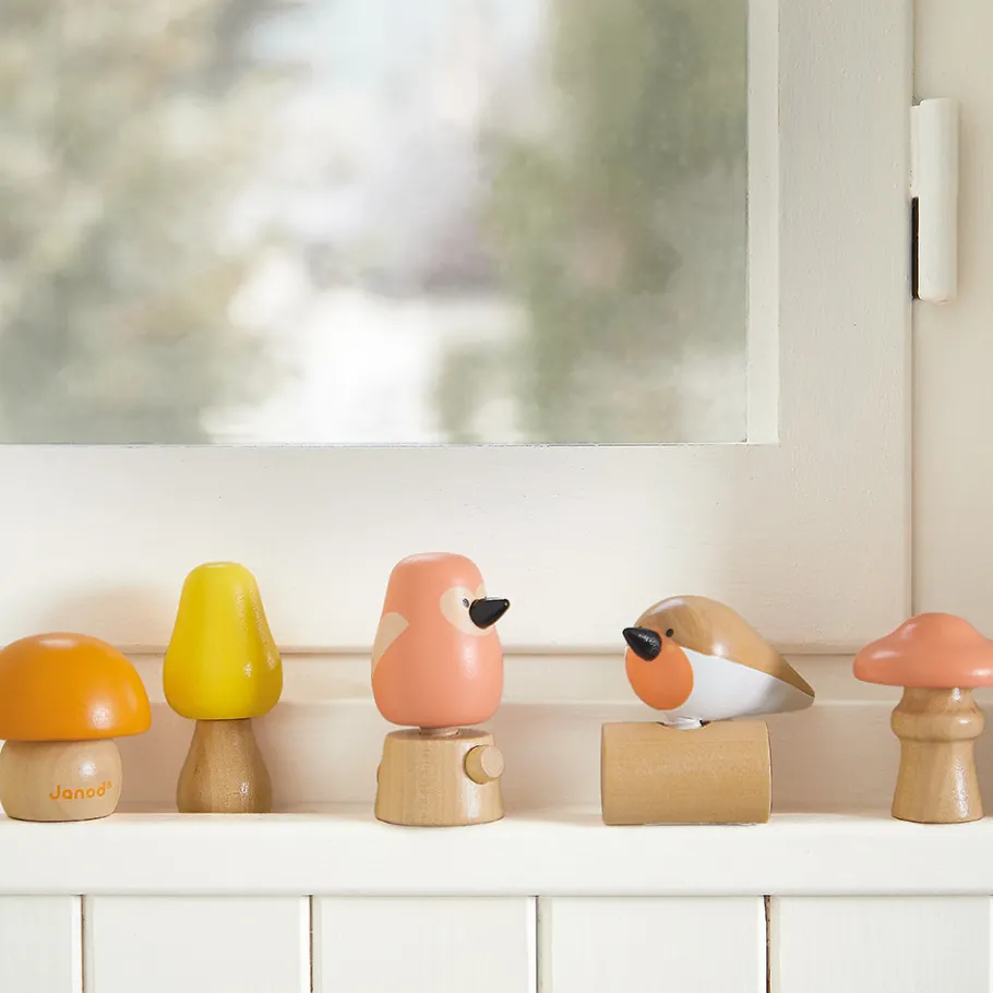 Janod Oiseaux et Champignons à visser - Partenariat WWF®* Manipulation & Encastrement