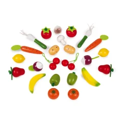 Janod Panier de 24 Fruits Et Légumes* Cuisines, Dinettes & Marchandes