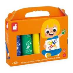 Janod Peinture au Doigt x5 tubes* Peinture Par Numéro & Coloriage