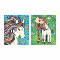 Janod Peinture au Numéro Aquarelle Chevaux* Peinture Par Numéro & Coloriage|Collection "Les Ateliers Du Calme"