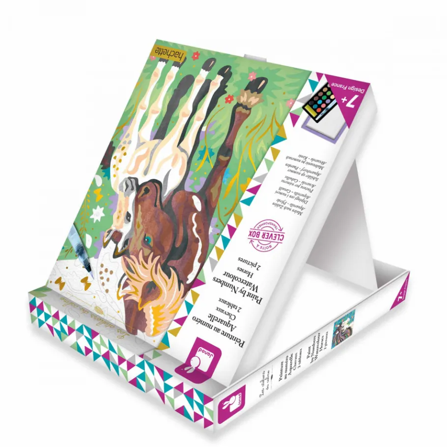 Janod Peinture au Numéro Aquarelle Chevaux* Peinture Par Numéro & Coloriage|Collection "Les Ateliers Du Calme"