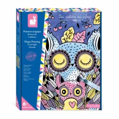 Janod Peinture Magique Bonne nuit* Peinture Par Numéro & Coloriage|Collection "Les Ateliers Déco"