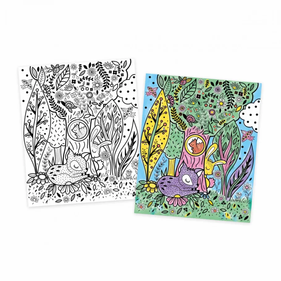 Janod Peinture Magique Bonne nuit* Peinture Par Numéro & Coloriage|Collection "Les Ateliers Déco"