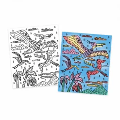 Janod Peinture Magique Dinosaures* Peinture Par Numéro & Coloriage|Collection 