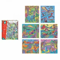 Janod Peinture Magique Dinosaures* Peinture Par Numéro & Coloriage|Collection 