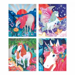 Janod Peinture Nacrée et 3D Licorne* Peinture Par Numéro & Coloriage|Collection "Les Ateliers Du Calme"