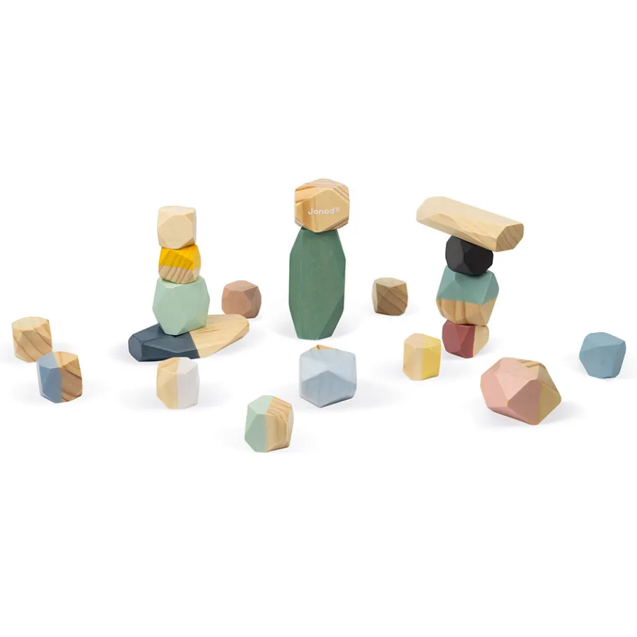 Janod Pierres à Empiler Sweet Cocoon (bois)* Jeux Éducatifs Maternelle|Formes & Couleurs