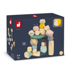 Janod Pierres à Empiler Sweet Cocoon (bois)* Jeux Éducatifs Maternelle|Formes & Couleurs