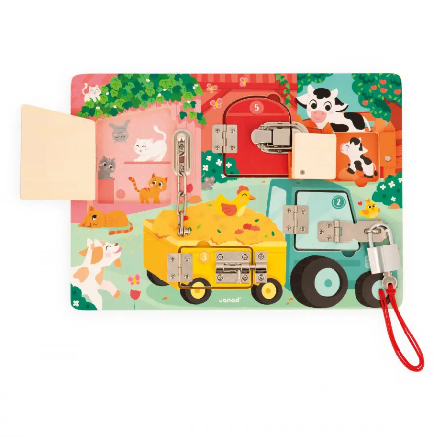 Janod Planche à Cadenas La Ferme* Jeux Éducatifs Maternelle|Jeux Éducatifs Chiffres & Lettres