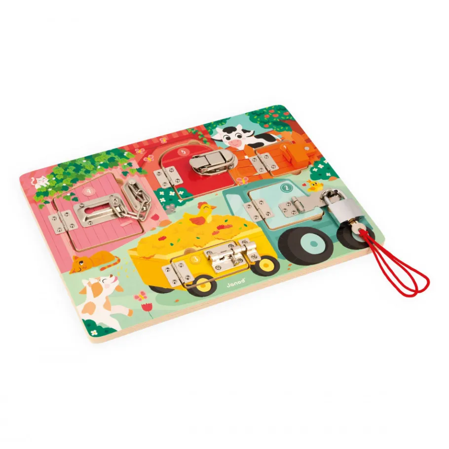 Janod Planche à Cadenas La Ferme* Jeux Éducatifs Maternelle|Jeux Éducatifs Chiffres & Lettres