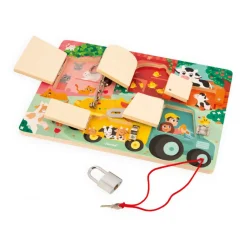 Janod Planche à Cadenas La Ferme* Jeux Éducatifs Maternelle|Jeux Éducatifs Chiffres & Lettres