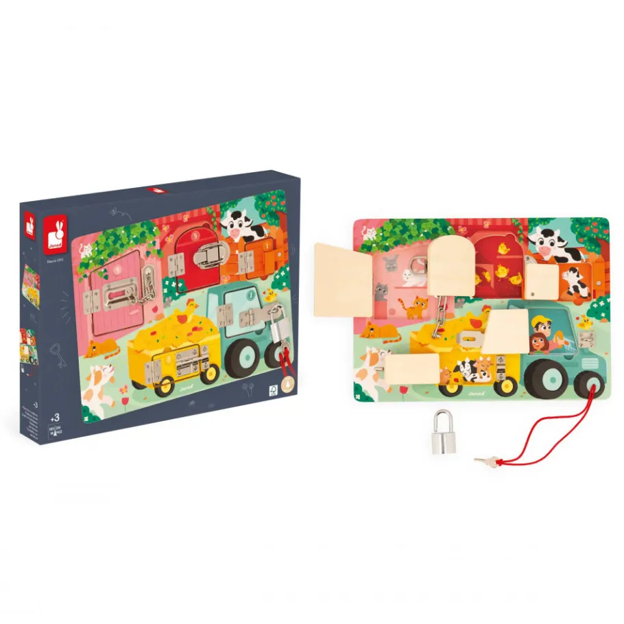 Janod Planche à Cadenas La Ferme* Jeux Éducatifs Maternelle|Jeux Éducatifs Chiffres & Lettres