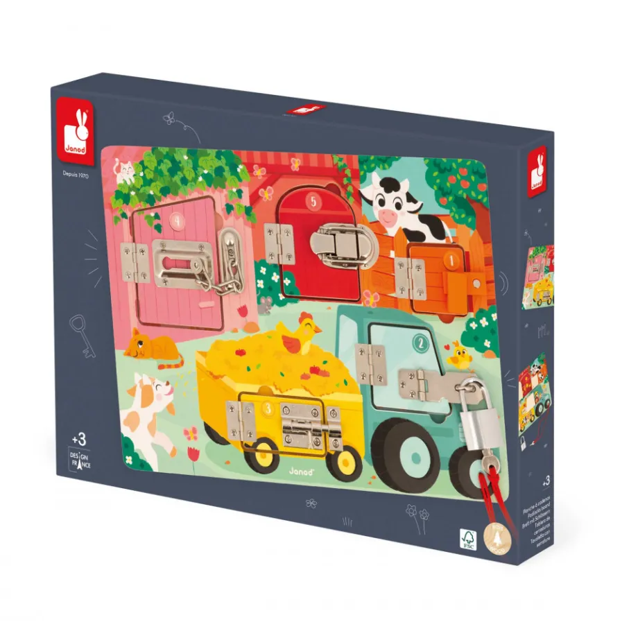 Janod Planche à Cadenas La Ferme* Jeux Éducatifs Maternelle|Jeux Éducatifs Chiffres & Lettres