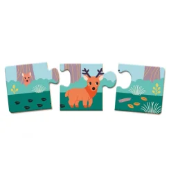 Janod Puzzle Animaux Les Empreintes - Partenariat WWF®* Jeux Éducatifs Maternelle|Jeux Éducatifs Science & Géographie