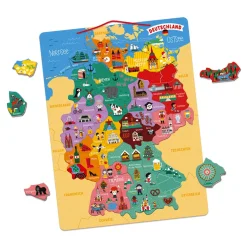 Janod Puzzle Carte d'Allemagne Magnétique (bois)* Jeux Éducatifs Primaire|Jeux Éducatifs Science & Géographie