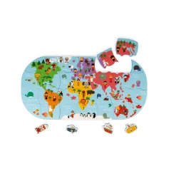 Janod Puzzle Carte des Explorateurs du bain* Puzzles & Jeux De Mémo Pour Le Bain