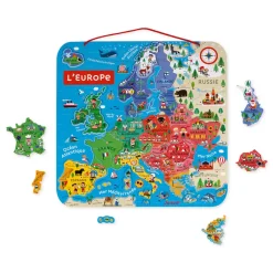Janod Puzzle Carte d'Europe Magnétique (bois)* Jeux Éducatifs Primaire|Jeux Éducatifs Science & Géographie