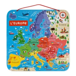 Janod Puzzle Carte d'Europe Magnétique (bois)* Jeux Éducatifs Primaire|Jeux Éducatifs Science & Géographie