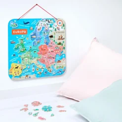 Janod Puzzle Carte d'Europe Magnétique Allemand (bois)* Jeux Éducatifs Primaire|Jeux Éducatifs Science & Géographie