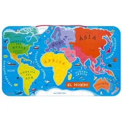 Janod Puzzle Carte Monde Magnétique 92 pièces Espagnol* Jeux Éducatifs Primaire|Jeux Éducatifs Science & Géographie