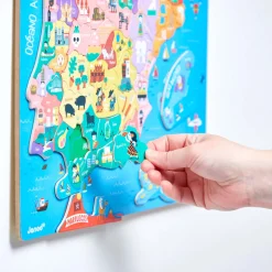 Janod Puzzle Carte Péninsule Ibérique Magnétique 60 pièces* Jeux Éducatifs Primaire|Jeux Éducatifs Science & Géographie