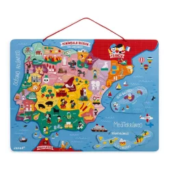 Janod Puzzle Carte Péninsule Ibérique Magnétique 60 pièces* Jeux Éducatifs Primaire|Jeux Éducatifs Science & Géographie
