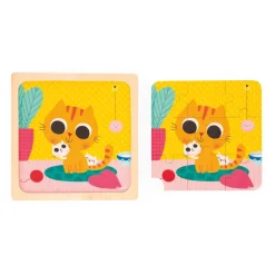 Janod Puzzle Chat Peanut* Puzzles En Bois Premier Âge|Puzzles En Bois Premier Âge
