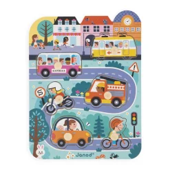 Janod Puzzle City 6 pièces* Puzzles En Bois Premier Âge|Puzzles En Bois Premier Âge
