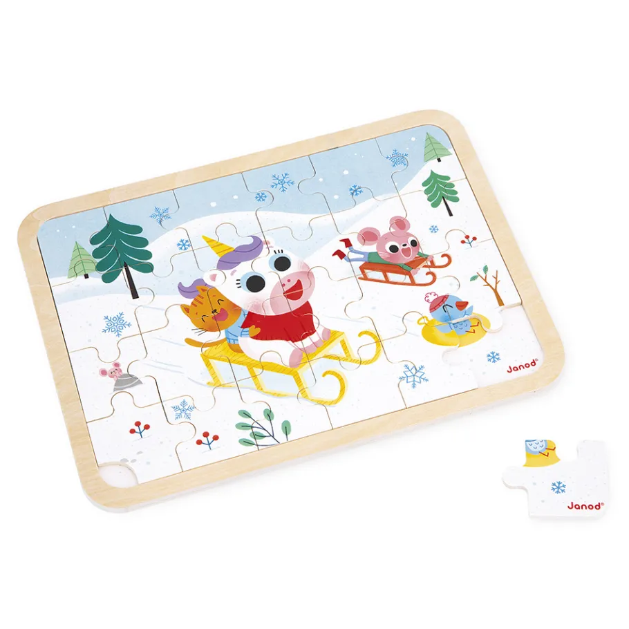 Janod Puzzle en bois A la montagne 24 pièces* Puzzles 20 À 49 Pièces|Puzzles En Bois Premier Âge