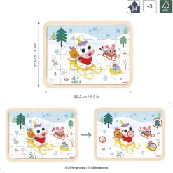 Janod Puzzle en bois A la montagne 24 pièces* Puzzles 20 À 49 Pièces|Puzzles En Bois Premier Âge