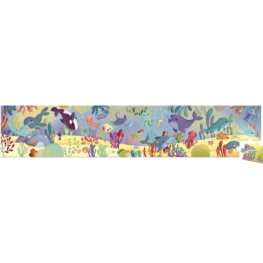 Janod Puzzle Frise Les Animaux Marins 36 pièces* Puzzles Fabriqués En France|Puzzles Éducatifs