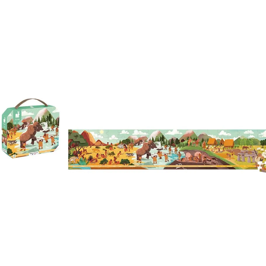 Janod Puzzle Frise Préhistoire 100 pièces* Puzzles Fabriqués En France|Puzzles Éducatifs