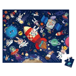 Janod Puzzle Fusée 54 pièces* Puzzles Fabriqués En France|Puzzles 50 À 149 Pièces