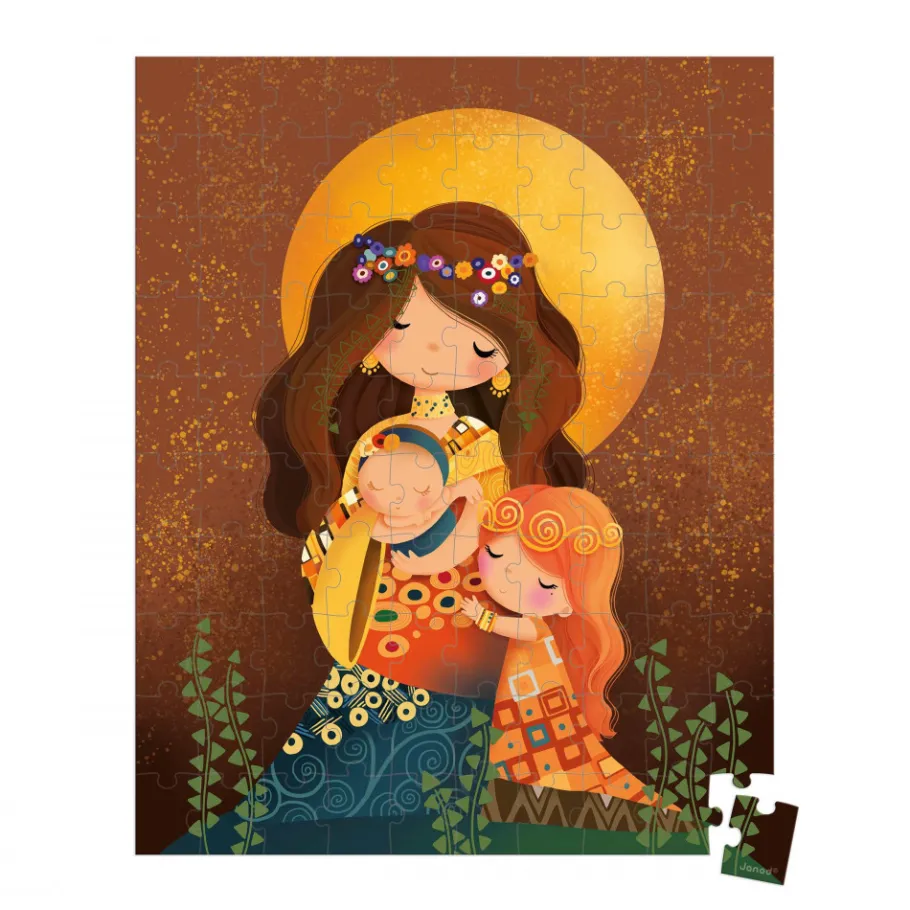 Janod Puzzle Inspiré de Klimt 100 pièces* Puzzles Fabriqués En France|Puzzles 50 À 149 Pièces
