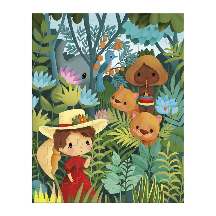 Janod Puzzle Inspiré de Rousseau 100 pièces* Puzzles Fabriqués En France|Puzzles 50 À 149 Pièces