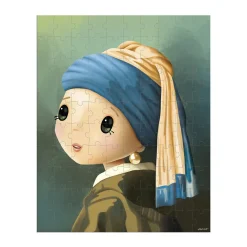 Janod Puzzle Inspiré de Vermeer 100 pièces* Puzzles Fabriqués En France|Puzzles 50 À 149 Pièces