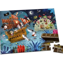 Janod Puzzle La Chasse au Trésor 36 pièces* Puzzles Fabriqués En France|Puzzles 20 À 49 Pièces