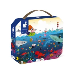 Janod Puzzle Le Monde Sous-Marin 100 pièces* Puzzles Fabriqués En France|Puzzles 50 À 149 Pièces