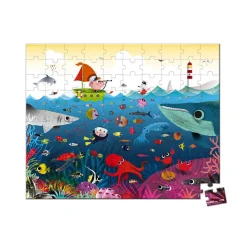 Janod Puzzle Le Monde Sous-Marin 100 pièces* Puzzles Fabriqués En France|Puzzles 50 À 149 Pièces