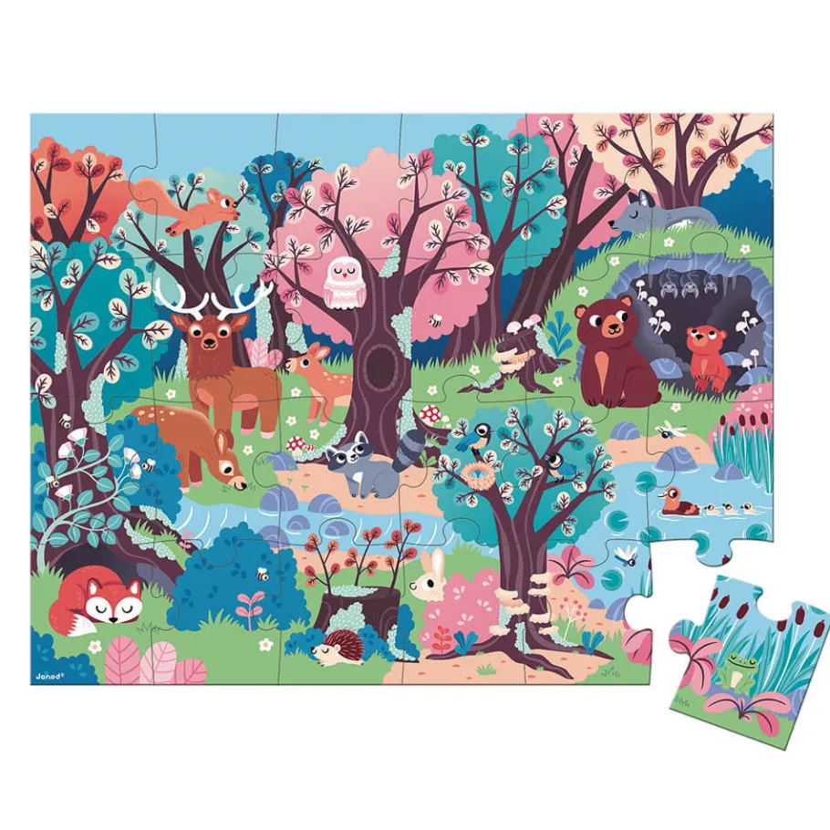 Janod Puzzle Magique la Forêt 24 pièces* Puzzles Éducatifs|Puzzles 20 À 49 Pièces