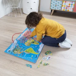 Janod Puzzle Monde Magnétique 92 pièces* Jeux Éducatifs Primaire|Jeux Éducatifs Science & Géographie