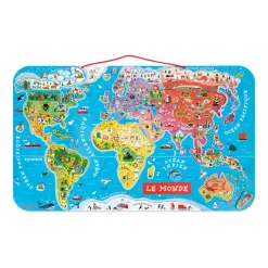 Janod Puzzle Monde Magnétique 92 pièces* Jeux Éducatifs Primaire|Jeux Éducatifs Science & Géographie
