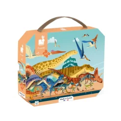 Janod Puzzle Panoramique Dino* Puzzles Fabriqués En France|Puzzles Éducatifs