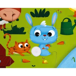 Janod Puzzle Tactile de la Ferme 20 pièces* Tracteurs & Animaux De La Ferme|Puzzles 20 À 49 Pièces